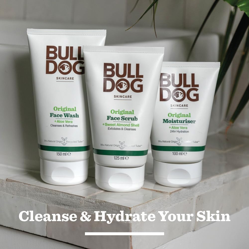 Skincare for Men Original Moisturiser, All Day Hydration, with Aloe Vera, Camelina Oil and Green Tea, 100Ml