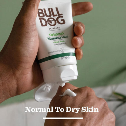 Skincare for Men Original Moisturiser, All Day Hydration, with Aloe Vera, Camelina Oil and Green Tea, 100Ml