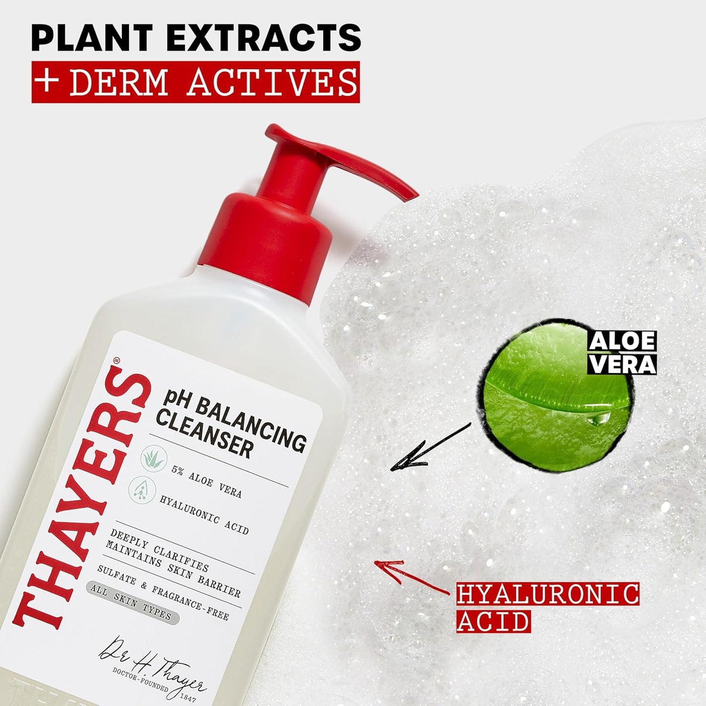 Ph Balancing Daily Cleanser, Face Wash with Aloe Vera, Gentle and Hydrating Skin Care for Dry, Oily, or Acne Prone Skin, 8 FL Oz.