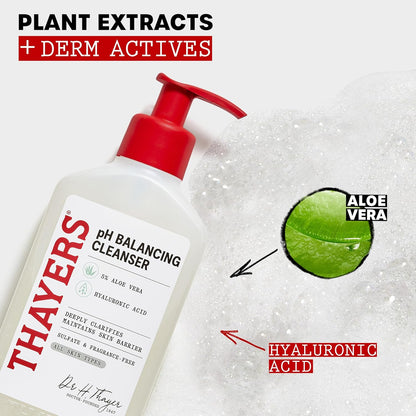 Ph Balancing Daily Cleanser, Face Wash with Aloe Vera, Gentle and Hydrating Skin Care for Dry, Oily, or Acne Prone Skin, 8 FL Oz.