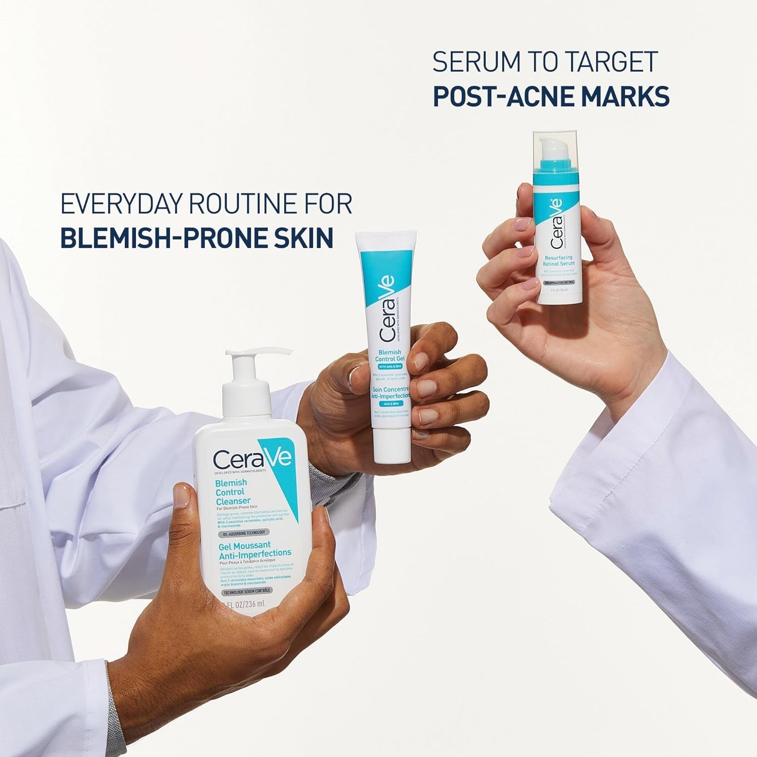 Blemish Control Cleanser Gel Face Wash for Blackheads, Blocked Pores & Acne-Prone Skin, 2% Salicylic Acid + Niacinamide + Purifying Clay + Ceramides, Lightweight + Oil-Absorbing, 236Ml